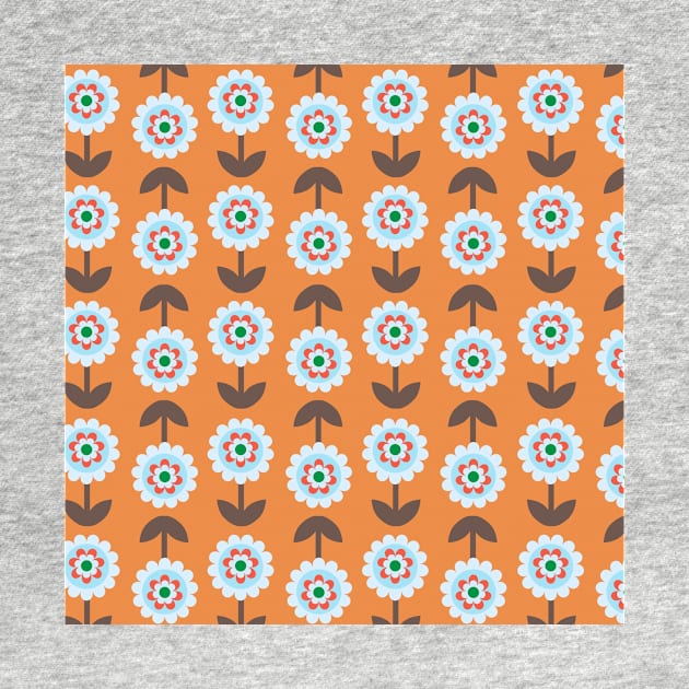 Orange Floral Pattern by FloralPatterns